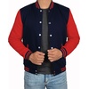 image:imageDecrum Varsity Jacket Men  Letterman Bomber Style Mens Baseball JacketsNavy Blue Red