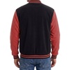 image:imageLetterman Jacket Men  High School Bomber Baseball Mens Varsity JacketsBlack  Red  Chenille Letter B