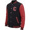 image:imageLetterman Jacket Men  High School Bomber Baseball Mens Varsity JacketsBlack  Red  Chenille Letter C