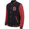 image:imageLetterman Jacket Men  High School Bomber Baseball Mens Varsity JacketsBlack  Red  Chenille Letter R