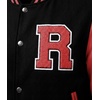 image:imageLetterman Jacket Men  High School Bomber Baseball Mens Varsity JacketsBlack  Red  Chenille Letter R