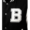 image:imageLetterman Jacket Men  High School Bomber Baseball Mens Varsity JacketsBlack  White  Chenille Letter B