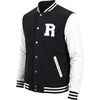 image:imageLetterman Jacket Men  High School Bomber Baseball Mens Varsity JacketsBlack  White  Chenille Letter R