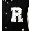 image:imageLetterman Jacket Men  High School Bomber Baseball Mens Varsity JacketsBlack  White  Chenille Letter R