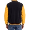 image:imageLetterman Jacket Men  High School Bomber Baseball Mens Varsity JacketsBlack  Yellow  Chenille Letter C
