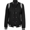 image:imageVarsity Jacket Women Bomber Shoulder Detailing Baseball Letterman JacketsBlack