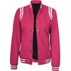 image:imageVarsity Jacket Women Bomber Shoulder Detailing Baseball Letterman JacketsPink