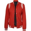 image:imageVarsity Jacket Women Bomber Shoulder Detailing Baseball Letterman JacketsRed