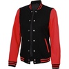 image:imageDecrum Bomber Varsity Jacket Women  High School Letterman Baseball JacketsBlack Red