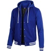 image:imageDecrum Mens Letterman Bomber Hooded Varsity JacketsRoyal Blue