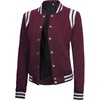 image:imageVarsity Jacket Women Bomber Shoulder Detailing Baseball Letterman JacketsMaroon