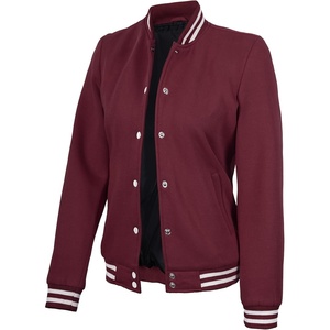 image:imageDecrum Bomber Varsity Jacket Women  High School Letterman Baseball JacketsMaroon