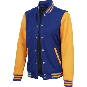 image:imageDecrum Bomber Varsity Jacket Women  High School Letterman Baseball JacketsRoyal Blue Yellow