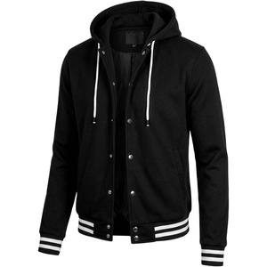 image:imageDecrum Mens Letterman Bomber Hooded Varsity JacketsBlack
