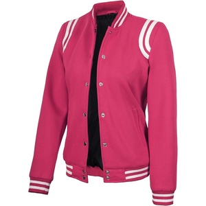 image:imageVarsity Jacket Women Bomber Shoulder Detailing Baseball Letterman JacketsPink