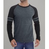 image:imageDecrum Mens Crewneck Raglan Baseball Shirt  Soft Sports Style Casual Long Sleeve Shirts for MenCharcoal Grey  Black