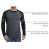 image:imageDecrum Mens Crewneck Raglan Baseball Shirt  Soft Sports Style Casual Long Sleeve Shirts for MenCharcoal Grey  Black