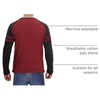 image:imageDecrum Mens Crewneck Raglan Baseball Shirt  Soft Sports Style Casual Long Sleeve Shirts for MenMaroon  Black