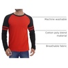 image:imageDecrum Mens Crewneck Raglan Baseball Shirt  Soft Sports Style Casual Long Sleeve Shirts for MenRed  Black