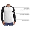 image:imageDecrum Mens Crewneck Raglan Baseball Shirt  Soft Sports Style Casual Long Sleeve Shirts for MenWhite  Black