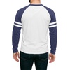 image:imageDecrum Mens Crewneck Raglan Baseball Shirt  Soft Sports Style Casual Long Sleeve Shirts for MenWhite  Denim Blue