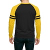 image:imageDecrum Mens Crewneck Raglan Baseball Shirt  Soft Sports Style Casual Long Sleeve Shirts for MenYellow  Black