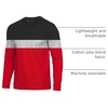 image:imageDecrum Mens Long Sleeve Shirts  Three Tone Color Block Crew Neck TShirtBlack Gray Red  3 Tone Long Sleeves
