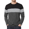 image:imageDecrum Mens Long Sleeve Shirts  Three Tone Color Block Crew Neck TShirtPack of 02  Set 65 Mens 3 Tone Long Sleeve Shirt