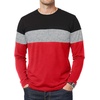 image:imageDecrum Mens Long Sleeve Shirts  Three Tone Color Block Crew Neck TShirtPack of 02  Set 65 Mens 3 Tone Long Sleeve Shirt