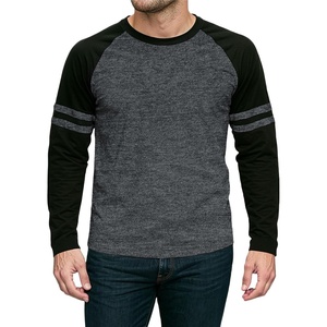 image:imageDecrum Mens Crewneck Raglan Baseball Shirt  Soft Sports Style Casual Long Sleeve Shirts for MenCharcoal Grey  Black