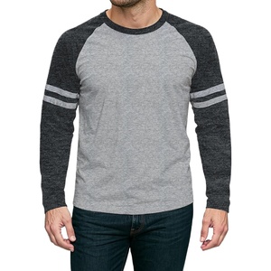 image:imageDecrum Mens Crewneck Raglan Baseball Shirt  Soft Sports Style Casual Long Sleeve Shirts for MenHeather Grey  Charcoal