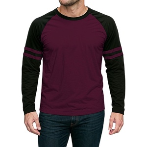 image:imageDecrum Mens Crewneck Raglan Baseball Shirt  Soft Sports Style Casual Long Sleeve Shirts for MenMaroon  Black