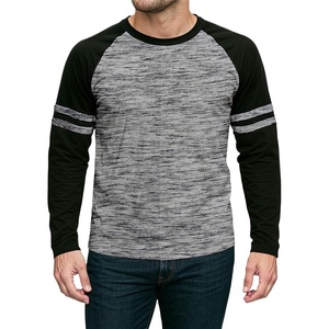 image:imageDecrum Mens Crewneck Raglan Baseball Shirt  Soft Sports Style Casual Long Sleeve Shirts for MenMelange Grey  Black