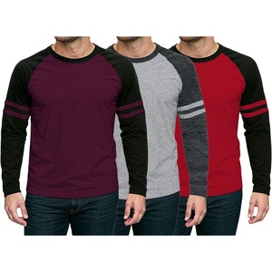 image:imageDecrum Mens Crewneck Raglan Baseball Shirt  Soft Sports Style Casual Long Sleeve Shirts for MenPack of 3  Set 60 Mens Striped Raglan Shirt