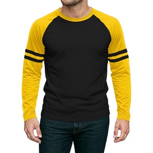 image:imageDecrum Mens Crewneck Raglan Baseball Shirt  Soft Sports Style Casual Long Sleeve Shirts for MenYellow  Black