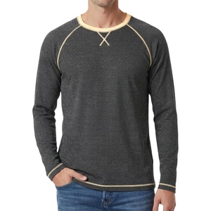 image:imageDecrum Mens Raglan Long Sleeve Tee ShirtsCharcoal Grey