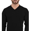 image:imageDecrum V Neck Long Sleeve Shirts for Men  Full Sleeves Style Soft V Neck T Shirts MenBlack