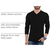 image:imageDecrum V Neck Long Sleeve Shirts for Men  Full Sleeves Style Soft V Neck T Shirts MenBlack