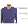 image:imageDecrum V Neck Long Sleeve Shirts for Men  Full Sleeves Style Soft V Neck T Shirts MenBlue