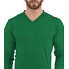 image:imageDecrum V Neck Long Sleeve Shirts for Men  Full Sleeves Style Soft V Neck T Shirts MenGreen