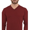 image:imageDecrum V Neck Long Sleeve Shirts for Men  Full Sleeves Style Soft V Neck T Shirts MenMaroon