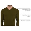 image:imageDecrum V Neck Long Sleeve Shirts for Men  Full Sleeves Style Soft V Neck T Shirts MenMilitary Green
