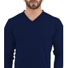 image:imageDecrum V Neck Long Sleeve Shirts for Men  Full Sleeves Style Soft V Neck T Shirts MenNavy Blue