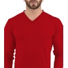 image:imageDecrum V Neck Long Sleeve Shirts for Men  Full Sleeves Style Soft V Neck T Shirts MenRed