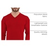 image:imageDecrum V Neck Long Sleeve Shirts for Men  Full Sleeves Style Soft V Neck T Shirts MenRed