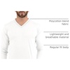 image:imageDecrum V Neck Long Sleeve Shirts for Men  Full Sleeves Style Soft V Neck T Shirts MenWhite