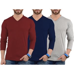 image:imageMultipack VNeck Long Sleeve TShirts  Full Sleeve Pack Of Tees For MenPack of 3  Lgs Set 8 Vneck Shirt Mens