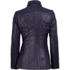 image:imageDecrum 100 Real Leather Car Coat for Women Long Jacket With Shirt CollarPurple Wax