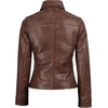 image:imageDecrum 100 Real Leather Jackets For Women Vintage Shirt Collar StyleCognac Wax