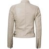 image:imageDecrum Cafe Racer Real Lambskin Motorcycle Style Leather Jacket WomenBeige